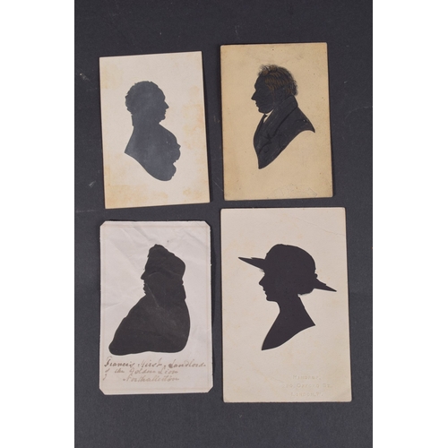 100 - FOUR SILHOUETTE PORTRAITS (19TH / 20TH CENTURY) Unframed, 4.5