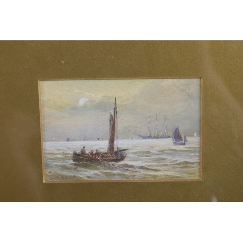 103 - CHARLES FREDERICK ALLBON (1856-1926) Fishing boats at sea, watercolour, signed, 3