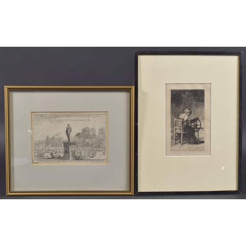 11 - ISRAEL SILVESTRE 'Fountainbleau' etching, 4.25