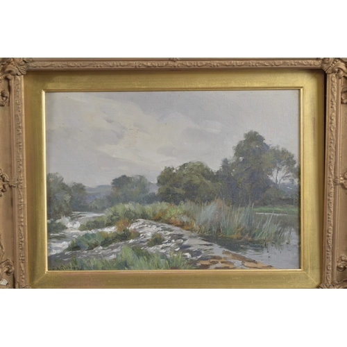 150 - SIDNEY VALENTINE GARDNER (STAITHES GROUP 1859-1967) A pair of river views 'Guilford on Avon' and ' T... 