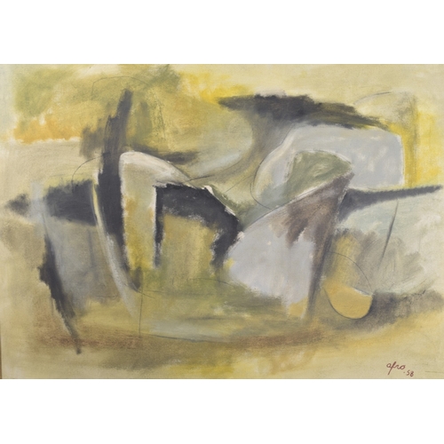 158 - ATTRIBUTED TO AFRO BASALDELLA (1912-1976) Abstract compostion, oil on canvas signed Afro and dated '... 