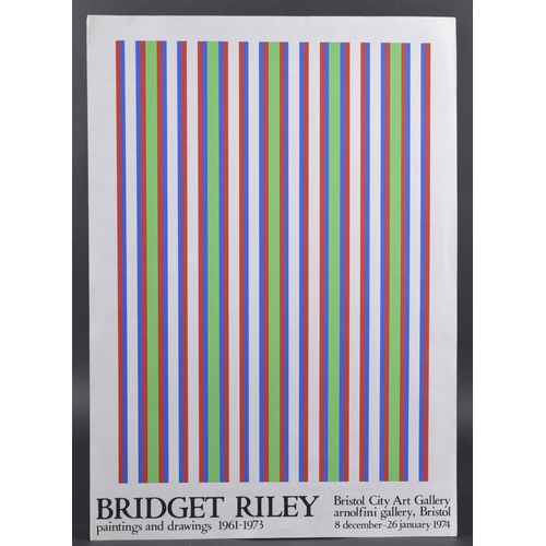 16 - AFTER BRIDGET RILEY Poster for Bristol City Art Gallery Exhibition 1974, offset lithographic print, ... 