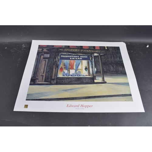 18 - AFTER EDWARD HOPPER 'Drug Store' poster published by the Museum of Fine Arts Boston, 'New York Movie... 