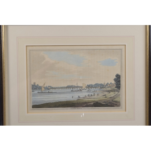 19 - AFTER J FARINGTON RA 'Putney Bridge' hand coloured aquatint, published by John Boydell from 'History... 