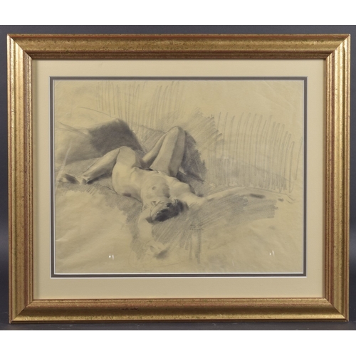 36 - EARLY 20TH CENTURY SCHOOL Study of a nude, pencil, signed indistinctly and dated 1925, 13