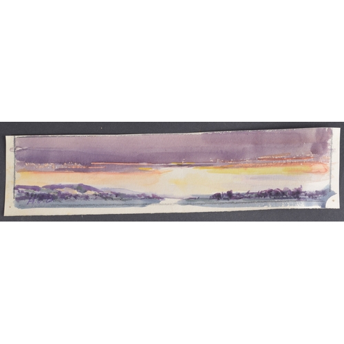 45 - ATTRIBUTED TO HERCULES BRABAZON BRABAZON A landscape at sunset, watercolour, signed with initials, i... 