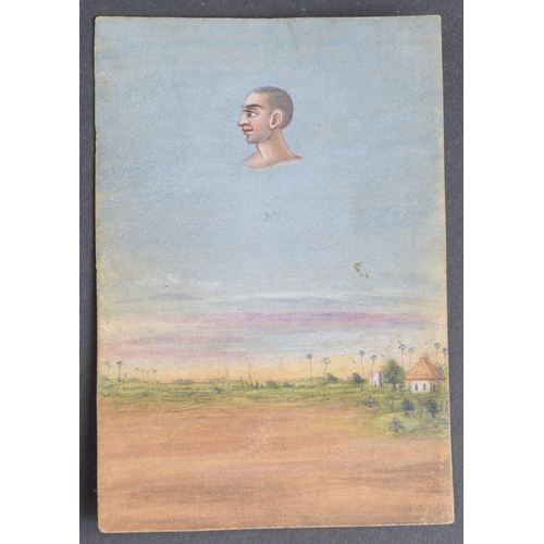 47 - COMPANY SCHOOL (EARLY 19TH CENTURY) An Indian landscape with floating head in the sky, watercolour, ... 