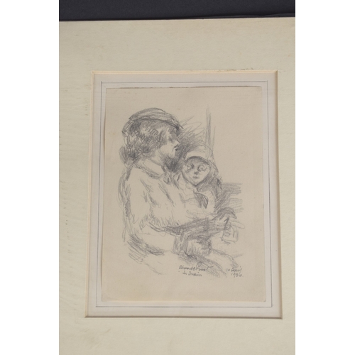 56 - EDWARD CHARLES PRUST (1891-1978) Three studies of women, pencil sketches, signed and dated, 1936 and... 