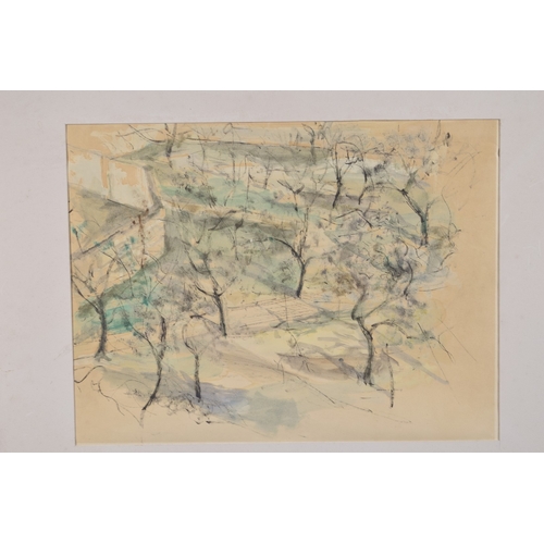 88 - FRANCIS KELLY (20TH CENTURY) 'Terrano' watercolour, gallery label verso, 14.5