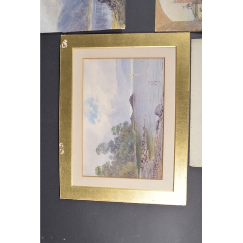 99 - DAVID GOULD (1871-1952) Lakeside view, watercolour, signed, 7.25