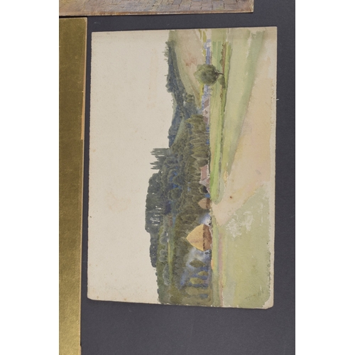 99 - DAVID GOULD (1871-1952) Lakeside view, watercolour, signed, 7.25