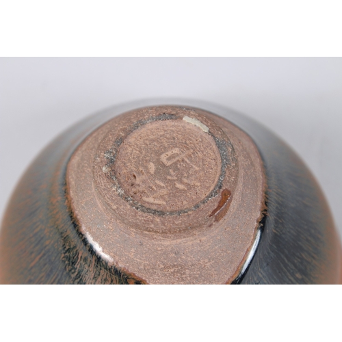 176 - A CHINESE HARE'S-FUR BOWL. 12.5cms diameter.