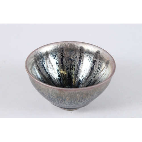 177 - A CHINESE HARE'S-FUR BOWL. 12.5cms diameter.