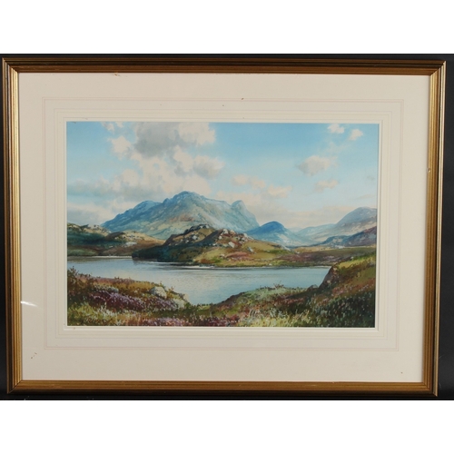 GEORGE TREVOR Mountain landscape, watercolour, signed, 35 x 53.5cm