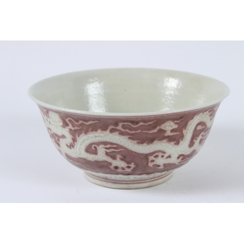 112 - A CHINESE UNDERGLAZE RED AND WHITE 