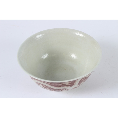 112 - A CHINESE UNDERGLAZE RED AND WHITE 