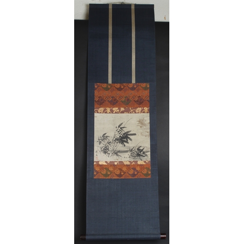 185 - A JAPANESE SCROLL. Landscape with deer. VEDA KOCHE in a wooden box. PROVENANCE: Christies: 10th July... 