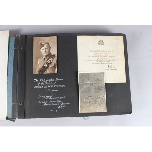 207 - THE PHOTOGRAPHIC RECORD OF THE TRAVELS OF 2581869 SJT W. H. VERNON.