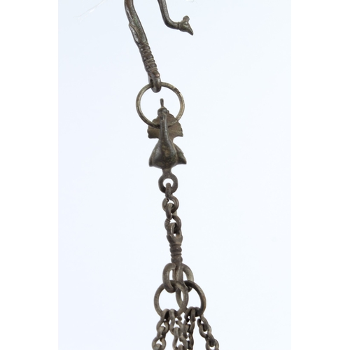 225 - A 19TH CENTURY INDIAN BRONZE OR BRASS BRAZIER. 23cms wide.