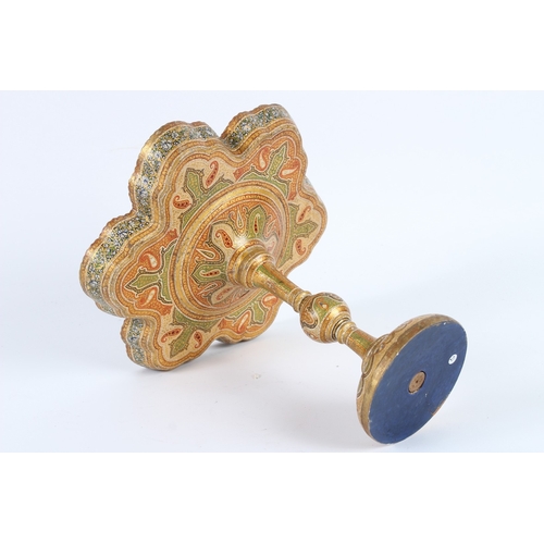 233 - A VERY FINE 19TH CENTURY INDIAN KASHMIRI PAINTED AND LACQUERED PAPIER MACHE TAZZA. 23cms high.