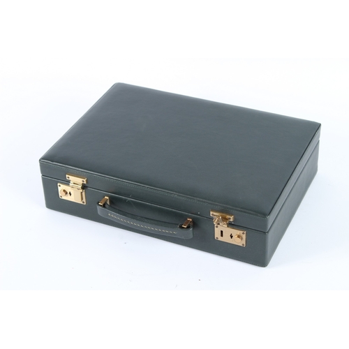 A HARRODS LEATHER WRITING CASE. 33cms.