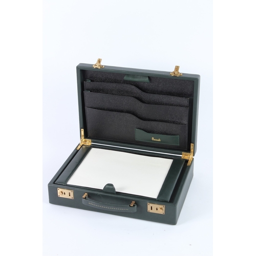 A HARRODS LEATHER WRITING CASE. 33cms.