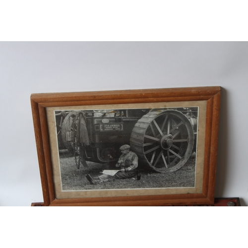 A COLLECTION OF TRACTION ENGINE SIGNS, BADGES, PHOTOGRAPHS and related ...