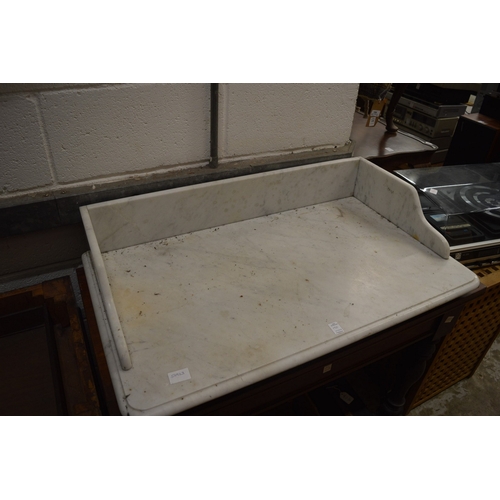 150 - Victorian marble top washstand (leg broken).