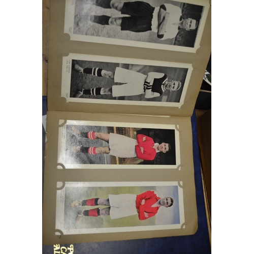 586 - A collection of cigarette cards in albums plus loose cards and The Topical Times Panel Portrait albu... 