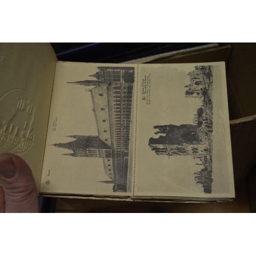 587 - A quantity of postcard albums and contents together with loose postcards.