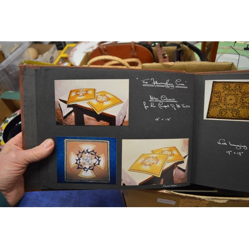 587 - A quantity of postcard albums and contents together with loose postcards.