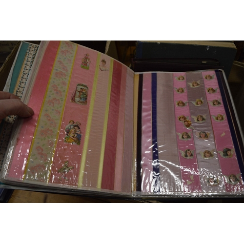 588 - Six Victorian and later scrap albums with contents.