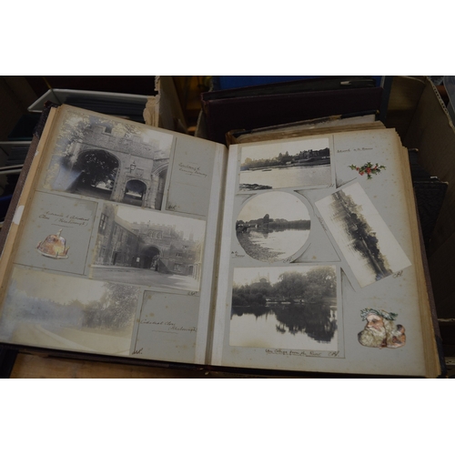 588 - Six Victorian and later scrap albums with contents.