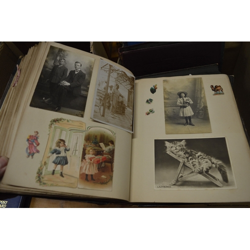 588 - Six Victorian and later scrap albums with contents.