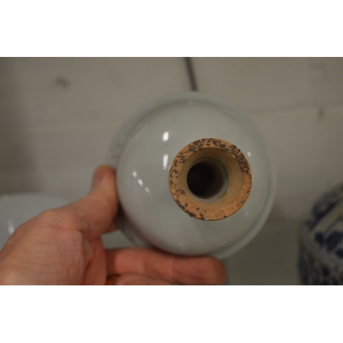 626 - A pale celadon glazed stem cup.