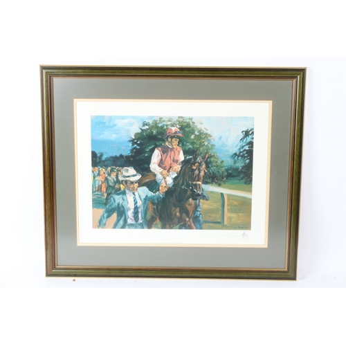 112 - JOHNNY JONAS
'Winning Moment
The Official painting of the 1999 Martell Grand National'
signed limite... 