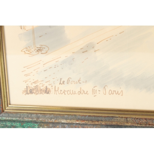 123 - FRENCH SCHOOL (20TH CENTURY)  Parisian street scene  colour print  56 x 71cm