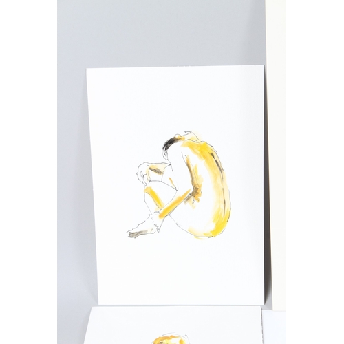 145 - JOHN SALKELD  'Lia'  ink and watercolour  signed and dated 2012  29.5 x 21cm  six others unsigned ex... 