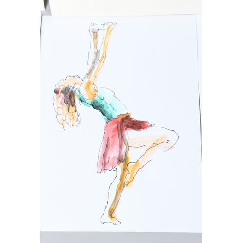 145 - JOHN SALKELD  'Lia'  ink and watercolour  signed and dated 2012  29.5 x 21cm  six others unsigned ex... 