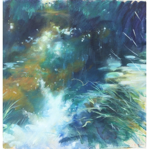 159 - NICK ANDREW  'Iuno'  acrylic on paper  signed and dated 1995  artist's label on backing board  56.5c... 