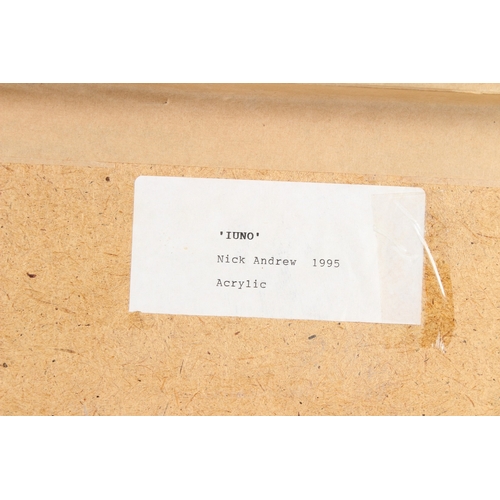 159 - NICK ANDREW  'Iuno'  acrylic on paper  signed and dated 1995  artist's label on backing board  56.5c... 
