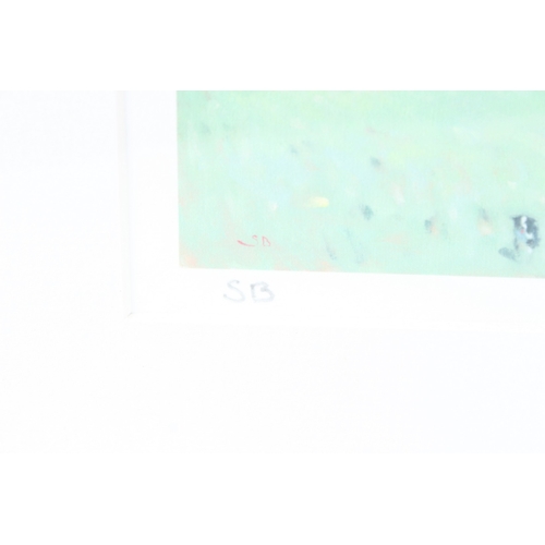 186 - STEPHEN BROWN (b.1947)  Cliff top view  signed with initails  11 x 23cm