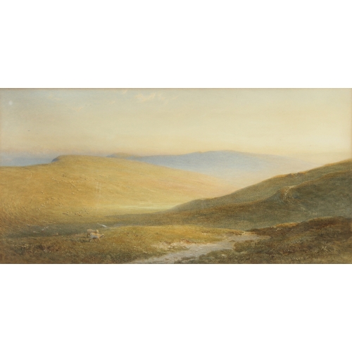 194 - HENRY GEORGE HINE (1811-1895)  'Downs near Lewes'  watercolour  signed and dated 1882  inscribed on ... 