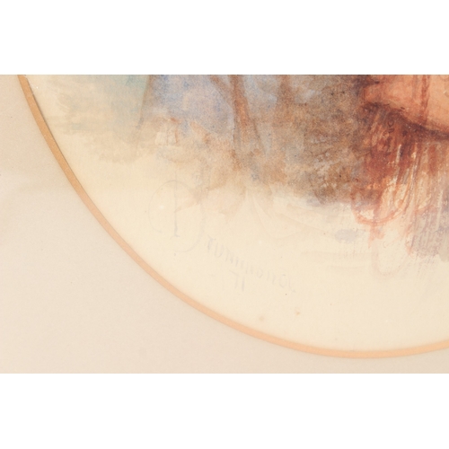 202 - JAMES DRUMMOND (1816-1877)  Portrait of a youthful fisherman  watercolour  signed and dated '71  ova... 