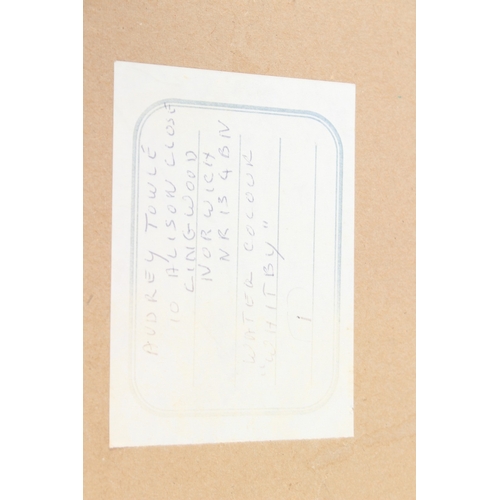 250 - AUDREY TOWEL  'Whitby'  watercolour  signed and label verso  54.5 x 38cm