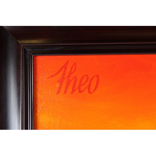 258 - THEO LEERING (CONTEMPORARY)  Match figures and matchbox  oil on canvas  signed  99 x 79cm