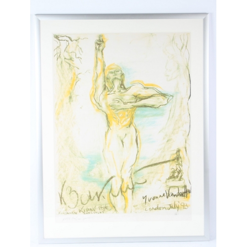 264 - YVONNE VAN DER HEUL (b.1939)  The dancer Konstantin Zaklinsky in the ballet Swan Lake  Artist's proo... 