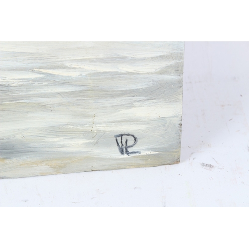 273 - CONTEMPORARY SCHOOL  'Puddle'  oil on board  signed indistinctly with initials  unframed  122 x 81.5... 