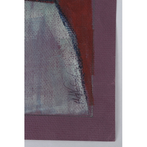 295 - MURAINA OYELAMI (b.1940)  'Pensive Mood II'  oil on paper  signed  unframed  60 x 43cm image