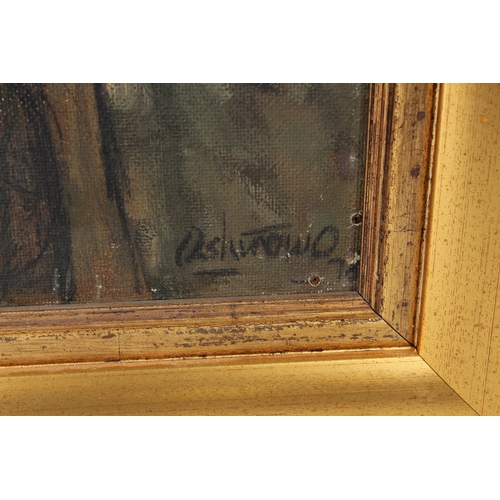 306 - KOLADE OSHINOWO (1948)  Mother and Child  oil on board (a/f)  signed  74.5 x 54.5cm